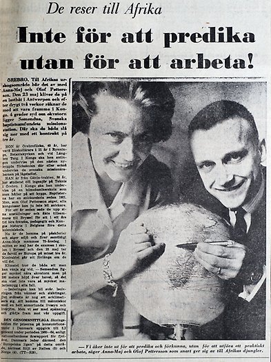 Kongo 8 april 1967. Tidningsartikel Örebro Kuriren.