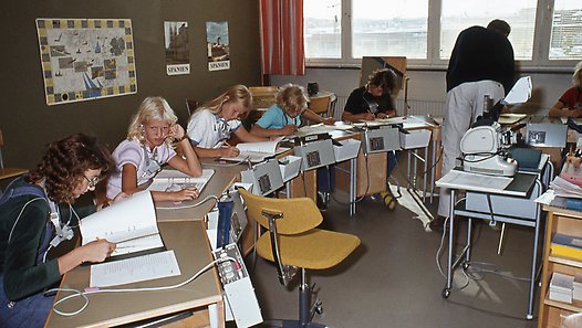 Birgittaskolan. September 1973. Foto: Knut Borg, Örebro läns museum.